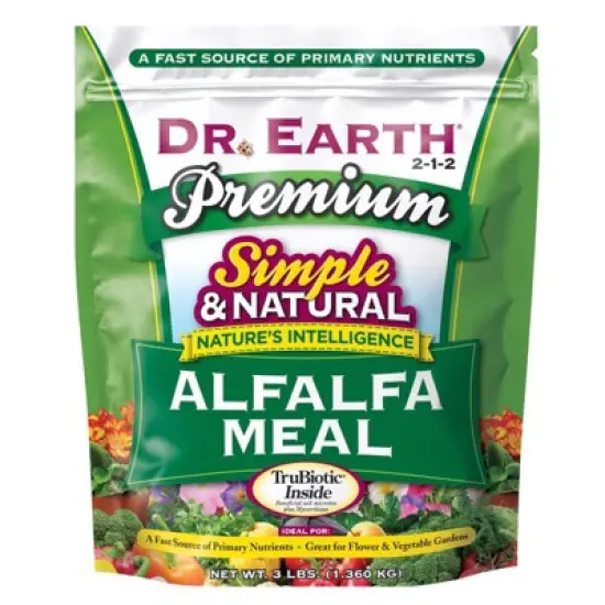 Dr. Earth Pure & Natural Organic Granules Roses Alfalfa Meal Plant Food 3 lb image {1}