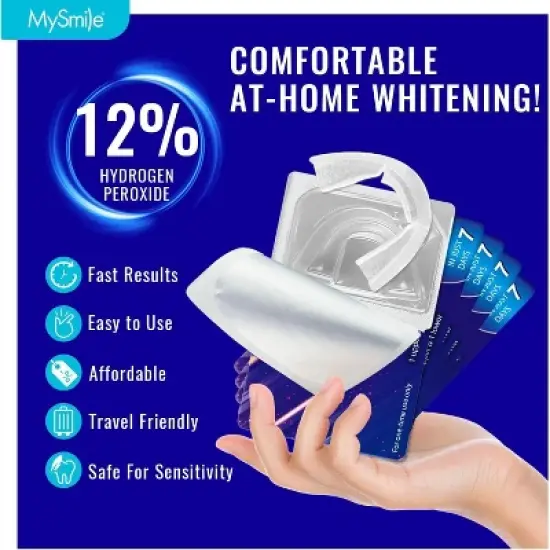 MySmile Prefilled Teeth Whitening Trays Kit, 12% Hydrogen Peroxide Tooth Whitening Trays image {2}