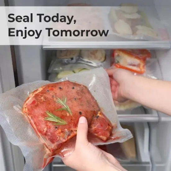 Food Saver and Sous Vide Vacuum Sealer Bags Roll - 50' Length - 2 Pack image {6}