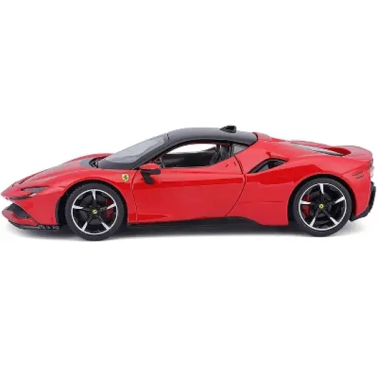 Ferrari SF90 Stradale Red with Black Top 1/24 Diecast Model Car by Bburago image {2}