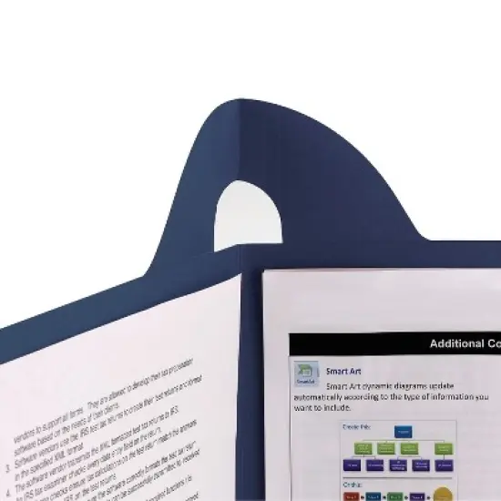 Smead Lockit Two-Pocket Folder Textured Paper 11 x 8 1/2 DK Blue 25/BX 87982 image {3}