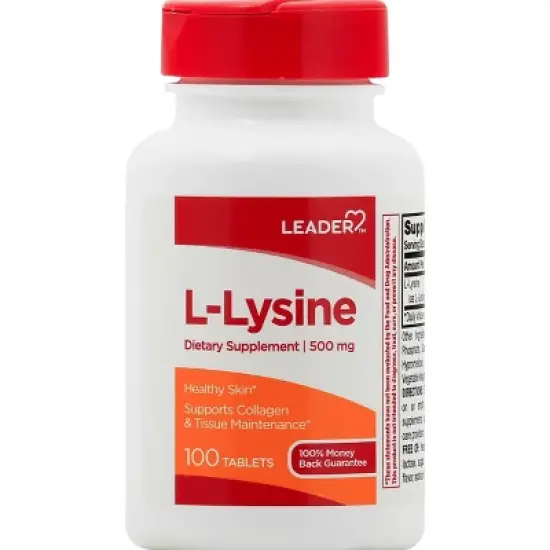 Leader 500 mg Tablets L-Lysine 100 ea image {3}