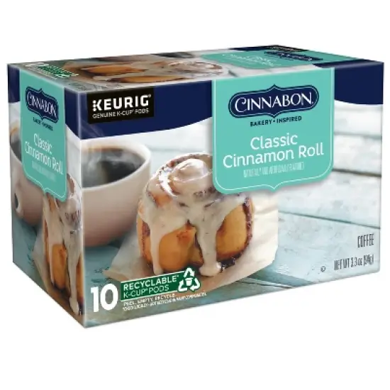 Cinnabon Classic Cinnamon Roll Flavored Keurig K-Cup Coffee Pods image {11}