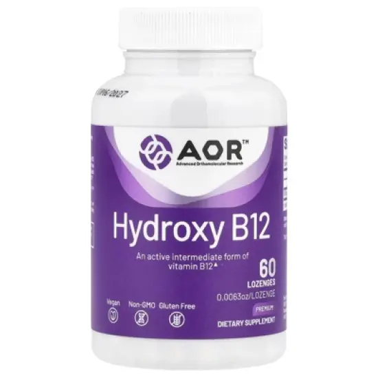 Advanced Orthomolecular Research AOR Hydroxy B12, 1,000 mcg, 60 Lozenges image {4}