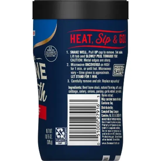 Swanson Sipping Beef Bone Broth Microwavable Cup - 10.75oz image {8}