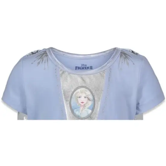 Disney Frozen Princess Anna Elsa Girls Cosplay Costume Gown and Headband Toddler  image {8}