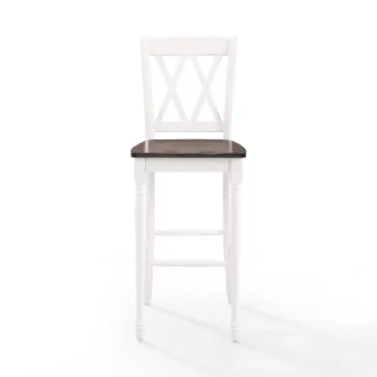 Set of 2 Shelby Barstools Distressed White - Crosley image {4}