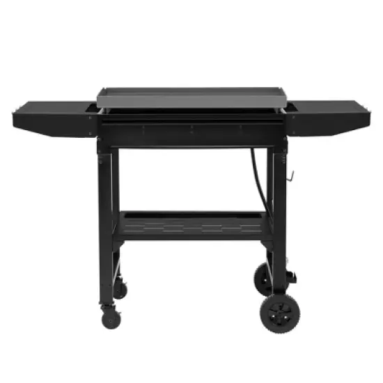RoyalGourmet 3-Burner Propane Gas Griddle with Collapsible Side Shelves GB3000HTG Black image {2}