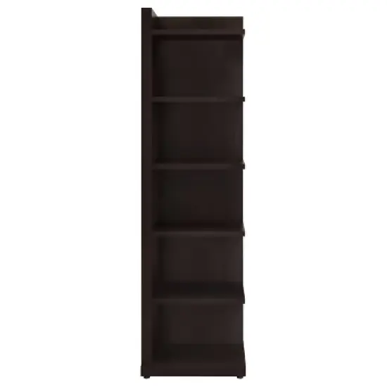 71" Modern 6 Shelf Corner Bookcase Cappuccino - Coaster image {6}