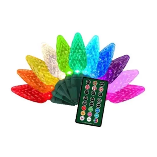Celebrations Platinum LED C9 RGBWSC9A 25 ct String Christmas Lights image {1}