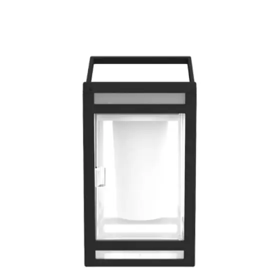 8" LED Solar Portable Outdoor Lantern with Flame - Techko Maid image {2}