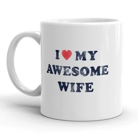 Crazy Dog I Love My Awesome Wife Mug Cute Valentines Day Coffee Cup - 11oz image {6}