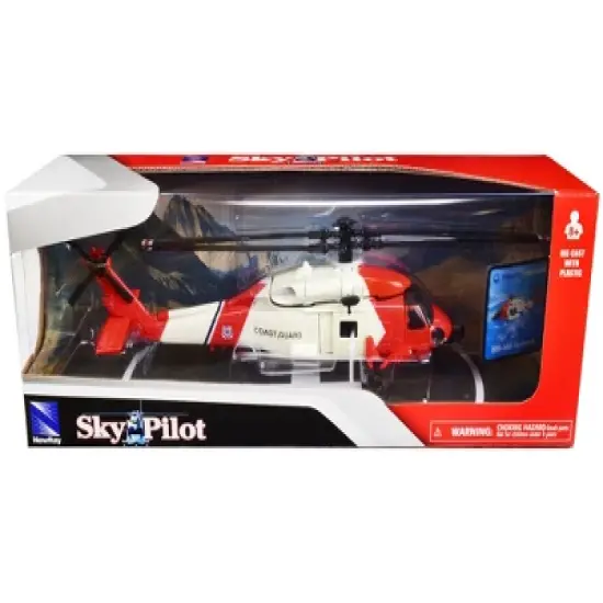 Sikorsky HH-60J Jayhawk Helicopter Red and White "United States Coast Guard" "Sky Pilot" Series 1/60 Diecast Model by New Ray image {2}