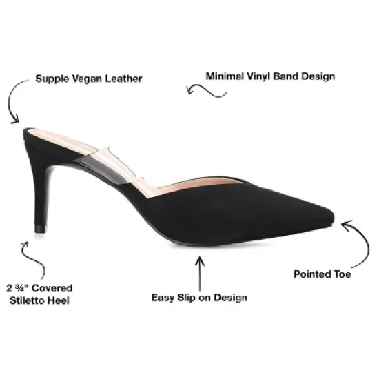 Journee Collection Womens Ollie Mules Low Stiletto Pointed Toe Pumps image {7}