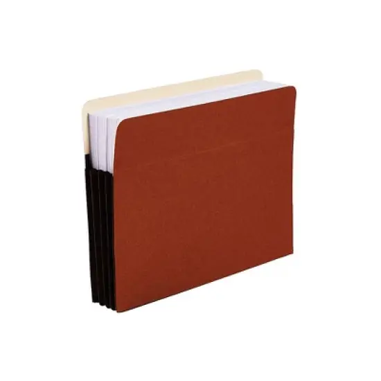 Staples 3-1/2" Heavy-Duty Expanding Pockets Letter Size Brown 10/BX 704358 image {1}