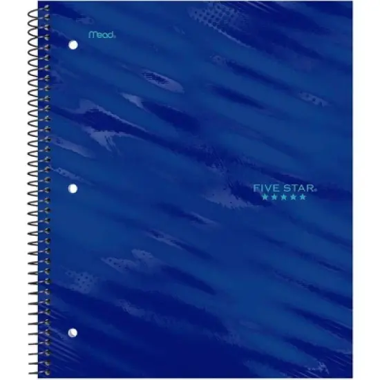 Five Star Active Subject Wide Ruled Notebook 80ct Blue image {1}