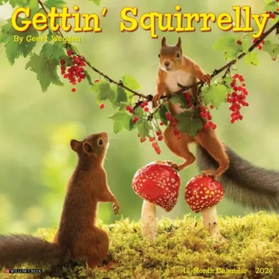 Willow Creek Press 12"x12" 2026 Gettin' Squirrelly Wall Calendar image {5}