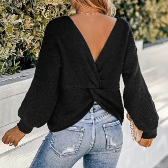 Women's Onyx Chunky Knit Sweater - Cupshe image {1}