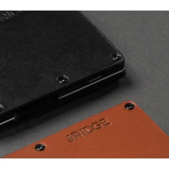 Ridge Wallet - Midnight Black Leather - Cash Strap image {5}