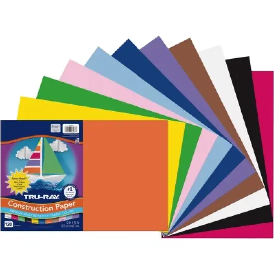 Tru-Ray Sulphite Construction Paper, 12 x 18 Inches, Assorted Color, 120 Sheets image {2}