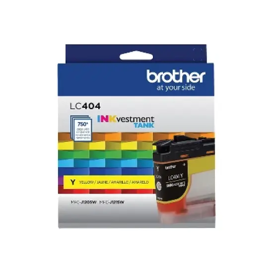 Brother LC404 Yellow Standard Yield Ink Cartridge Prints Up to 750 Pages (LC404YS) image {6}