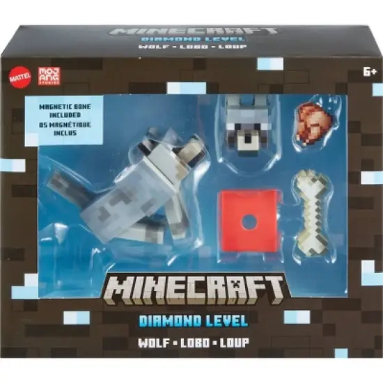 Minecraft Diamond Level Wolf Action Figure image {1}