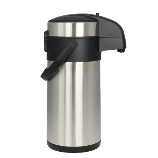 MegaChef 3 Liter Vacuum Insulated Stainless Steel Vacuum Pump Cap Air Pot image {1}