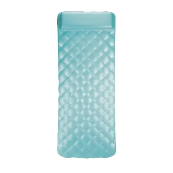 Kelsyus 72 Inch Laguna Lounger Portable Roll Up Foam Floating Mat with Built In Oversized Pillow for Swimming Pool, Lake, Beach, Aqua (2 Pack) image {2}