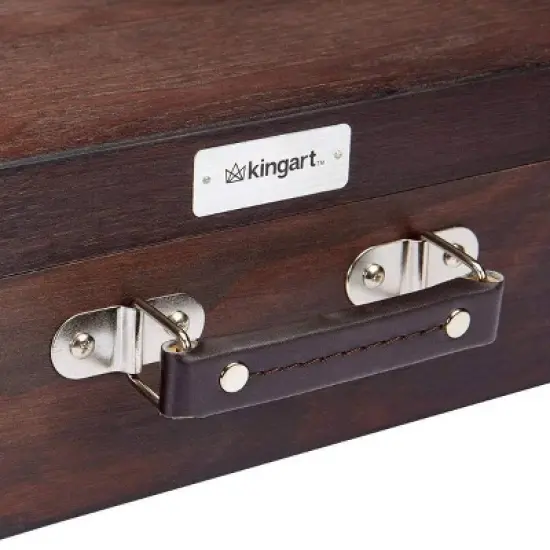 Kingart 2 Tier Wooden Artist Storage Box - Espresso image {5}