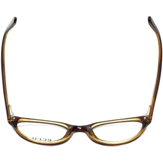 Ecru Designer EyeGlasses Daltrey-004 Brown Layered Crystal 50mm 21 POWER CHOICES image {4}