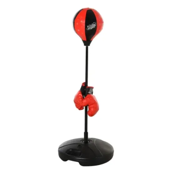 Qaba Boxing Bag Set with Height Adjustable Stand Punching Bag, Included Boxing Gloves, & Fillable Base for Children image {5}