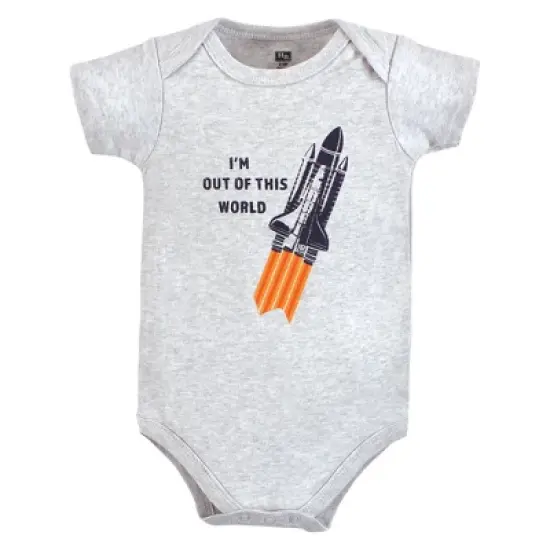 Hudson Baby Unisex Baby Cotton Bodysuits, Outer Space image {2}