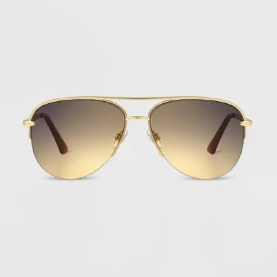 Women's Aviator Sunglasses - Universal Thread&trade; Gold image {1}