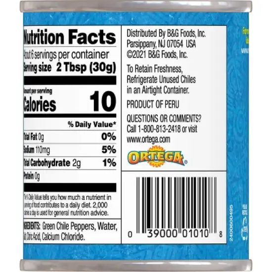 Ortega Fire Roasted Diced Green Chiles - 7oz image {7}