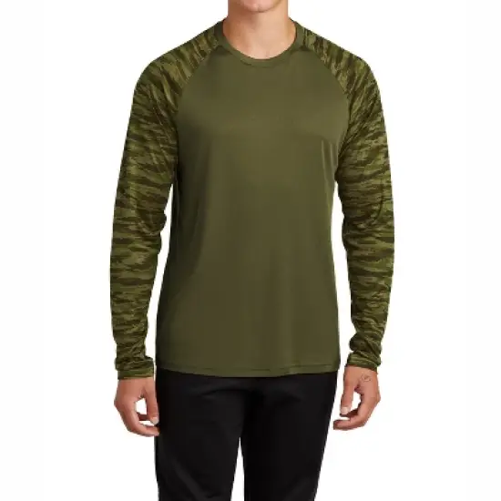 Mafoose Men's Drift Camo Colorblock Long Sleeve Tee - Stylish and Comfortable image {3}