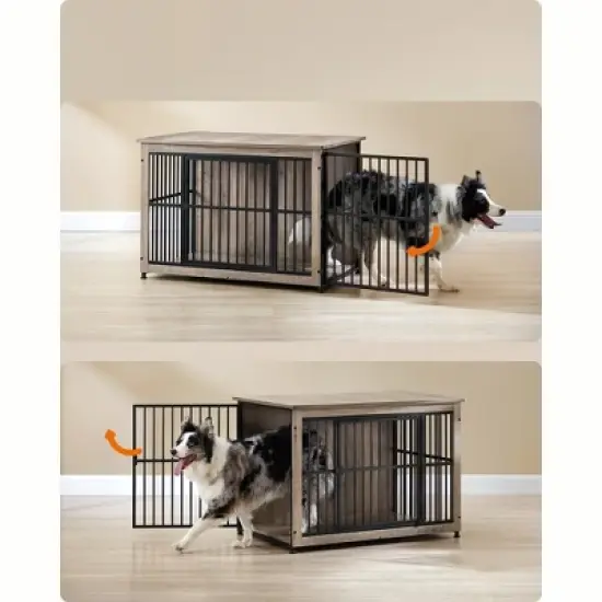 Feandrea Dog Crate Furniture, Side End Table, Modern Kennel for Dogs Indoor up to 70 lb, Heavy-Duty Dog Cage with Enclosed Base image {5}