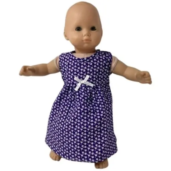 Doll Clothes Superstore Toddler Large Size Purple Dot Matching Girl and Doll Clothes image {1}