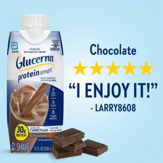 Glucerna Protein Smart Shake - Chocolate - 4pk image {9}
