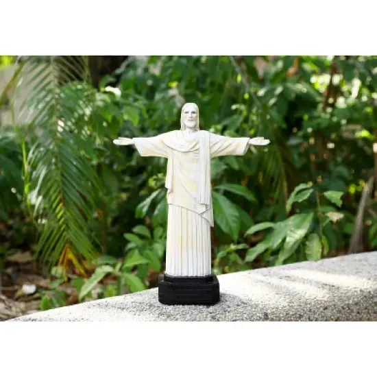 Techko Maid Jesus Solar Outdoor Garden Statue Decor with Spotlight image {6}