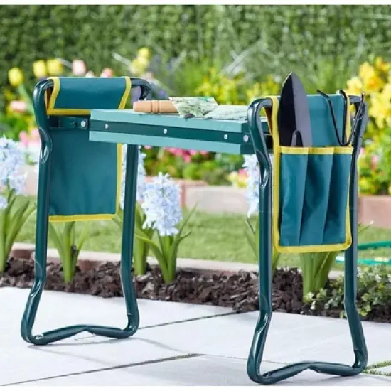 The Lakeside Collection Garden Planting Bench with Tool Organizer image {4}
