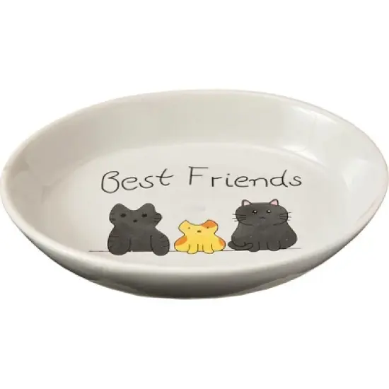 Spot - Best Friends Stoneware Oval Cat Dish image {1}
