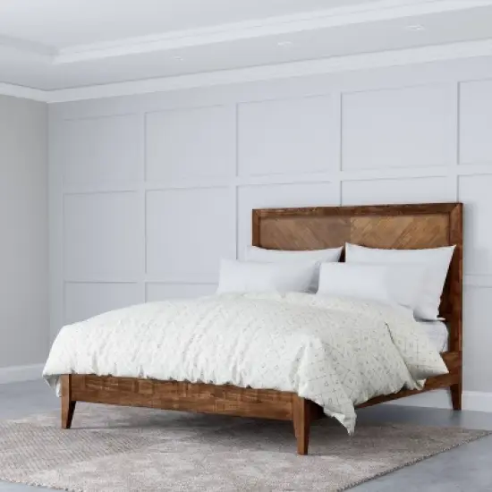 4pc Queen Aurora Mid Century Bedroom Set Brown - Abbyson Living image {2}