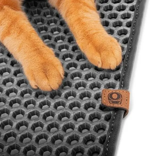 Whisker Litter-Robot Litter Trap Mat - Black: Unscented Cat Waste Accessory image {2}