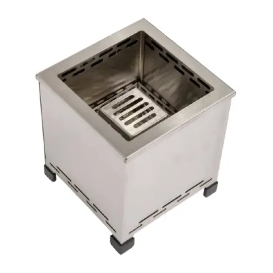 Sharper Image Tabletop Wood or Pellet Burning Outdoor Fire Pit Silver image {2}