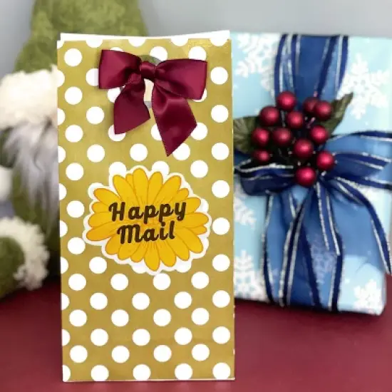Wrapables Happy Mail Floral Small Business Thank You Stickers Roll, Sealing Stickers and Labels for Boxes, Envelopes, Bags and Packages (500pcs) image {4}