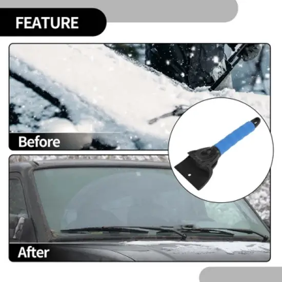 Unique Bargains Universal Car Ice Scraper SUV Snow Frost Remover for Car Truck RV EVA 1pc image {3}