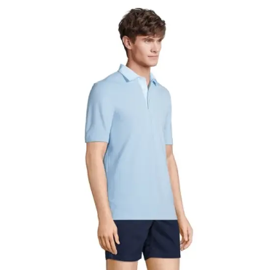 Lands' End Men's Seersucker Collar Comfort First Mesh Polo image {2}