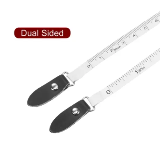 Unique Bargains PU Leather Self-locking Retractable Rulers and Measuring Tools 60" image {2}