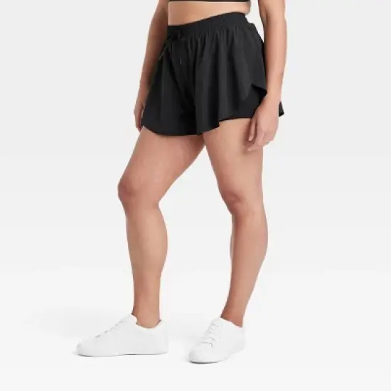Women's Woven High-Rise Flutter Shorts 3" - All In Motion&trade; image {2}