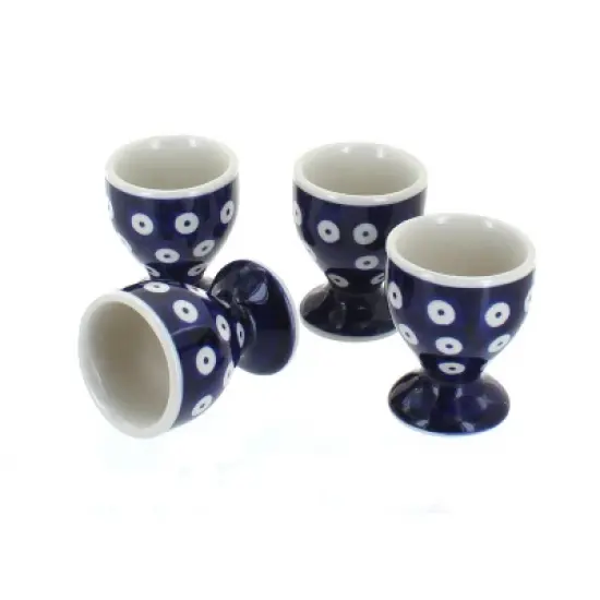 Blue Rose Polish Pottery J050-4 Manufaktura Egg Cup Set image {3}